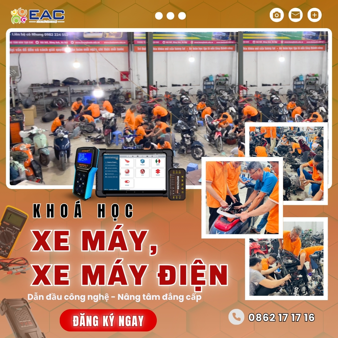Đăng ký học sửa chữa xe máy - xe máy điện